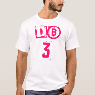 Camiseta dB3 - rosas fuertes en negro