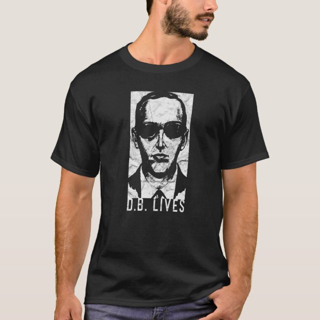 Camiseta Db Cooper Db vive en 1971 Heist de Skyjacking (Anverso)