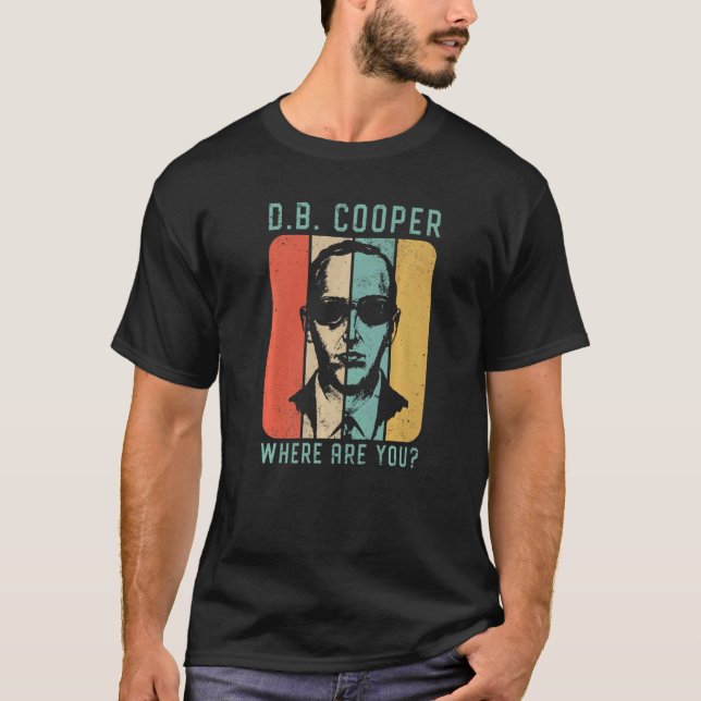 Camiseta Db Cooper Donde Estás 1971 Skyjacking Heist Hist (Anverso)