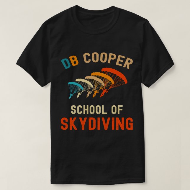 Camiseta DB Cooper School of Skydiving D B Cooper Retro Sky (Diseño del anverso)
