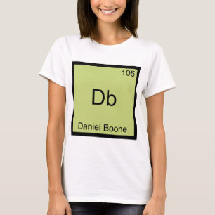Camiseta Db - Daniel Boone Símbolo del Elemento de Química 