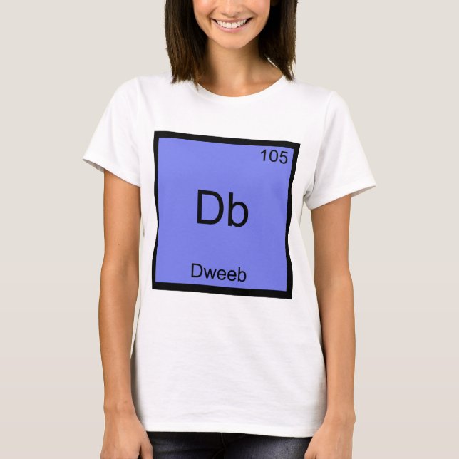 Camiseta Db - Símbolo de Elemento de Química Diver (Anverso)