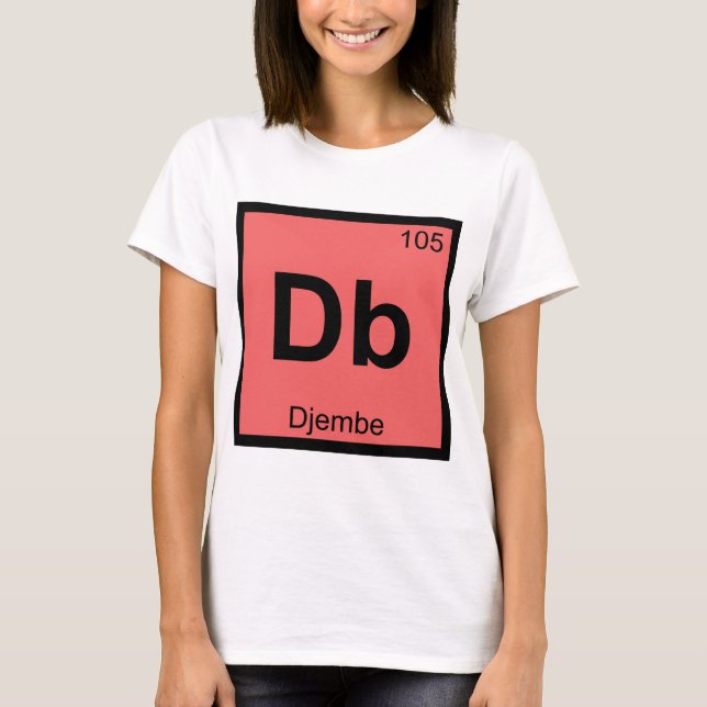 Camiseta Db - Símbolo de tabla periódica de química musical (Anverso)