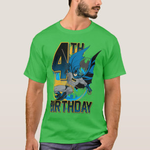 Camiseta DC Comics Batman 4º Cumpleaños Bat Swing Acción Po