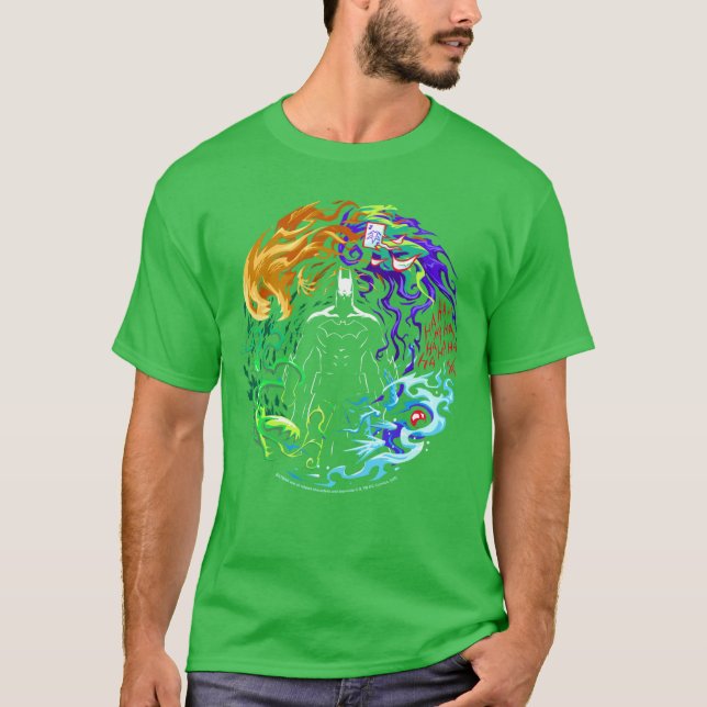 Camiseta DC Comics Batman Fuma y Villanos Círculo chico (Anverso)