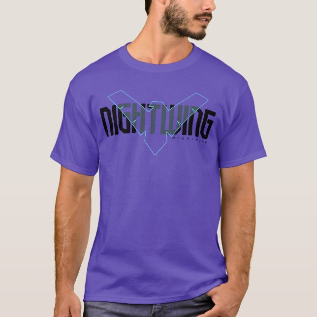 Camiseta DC Comics Batman Nightwing Iconet Superposición Al (Anverso)