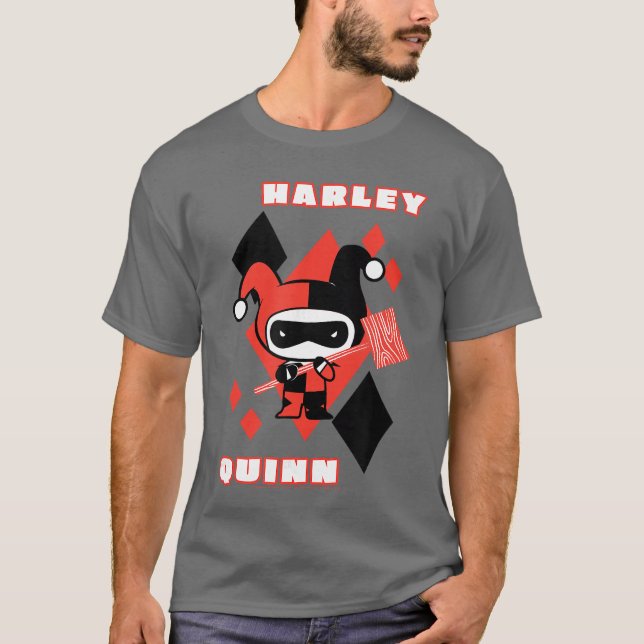 Camiseta DC Comics Harley Quinn Chibi Diamond Portrait Logo (Anverso)
