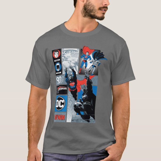 Camiseta DC Comics Justice League Batman And Superman 90 Ye (Anverso)
