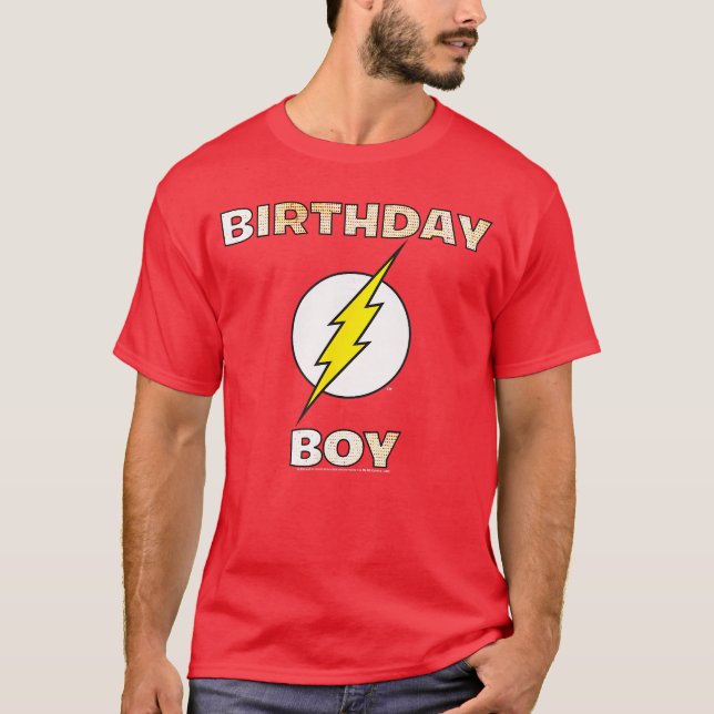 Camiseta DC Comics Justice League Flash Chico Cumpleaños am (Anverso)