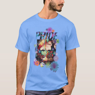 Camiseta DC Comics Pride Harley Quinn y Poison Ivy Floral