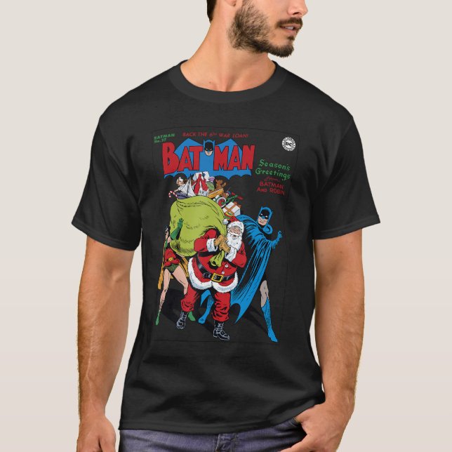 Camiseta DC Comics Seasons Greetings From Batman And Robin  (Anverso)