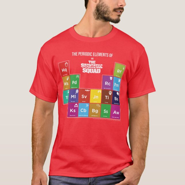 Camiseta DC Comics Suicide Squad Periodic Elements friends (Anverso)