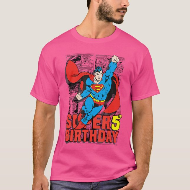 Camiseta DC Comics Superman Super Cumpleaños 5 Comic divert (Anverso)