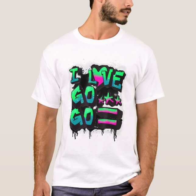 Camiseta Dc Me Encanta La Música Go-Go Para Niños Y Adultos (Anverso)