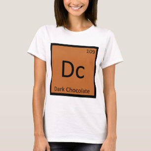 Camiseta Dc - Química del Chocolate Oscuro Tabla Periódica
