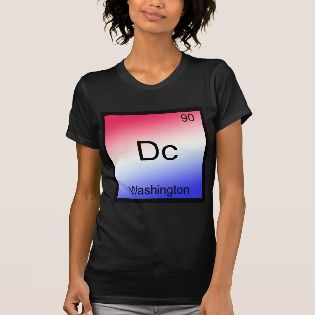Camiseta Dc - Washington, Símbolo del elemento químico (Anverso)
