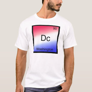 Camiseta Dc - Washington, Símbolo del elemento químico