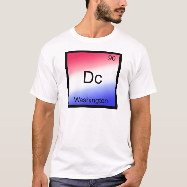 Camiseta Dc - Washington, Símbolo del elemento químico (Anverso)