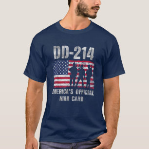Camiseta Dd214 Tarjeta de hombre oficial de América Funny M