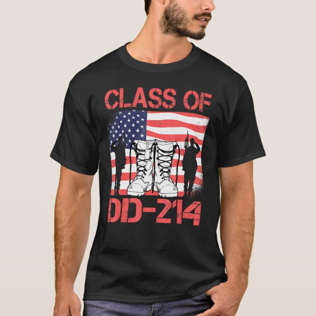 Camiseta Dd 214 Clase De Veterano Soldado Dd214 1 (Anverso)
