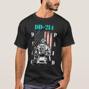 Camiseta Dd 214 Derechos Pagados Dd214 Soldado Veterano 1