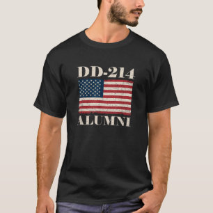 Camiseta DD 214 Ex-Veterano Militar Vintage American Fl