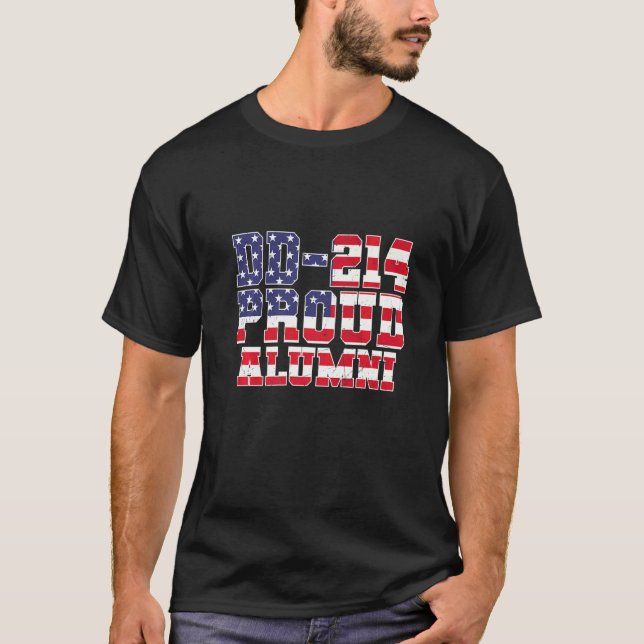 Camiseta Dd 214 Orgulloso Alumno Veterano Soldado De Bander (Anverso)