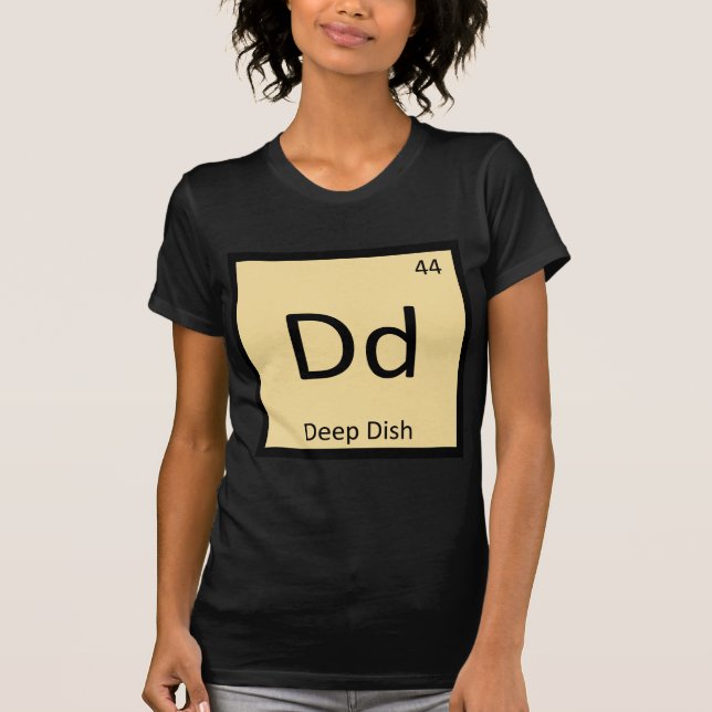 Camiseta Dd - Símbolo de tabla periódica de química profund (Anverso)