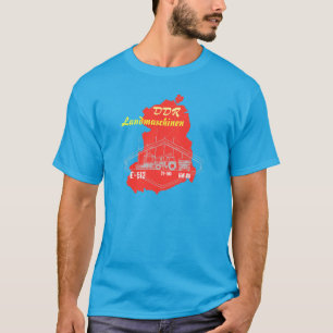 Camiseta DDR diseño de publicidad máquina agrícola