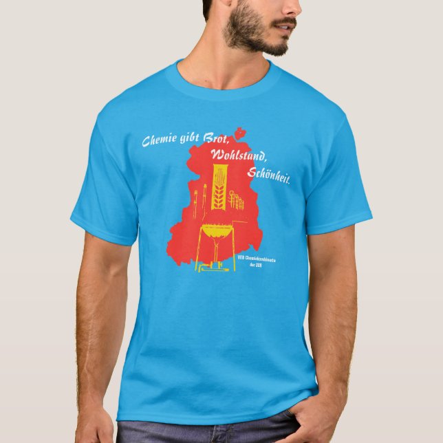 Camiseta DDR diseño de publicidad VEB Chemiekombinate (Anverso)