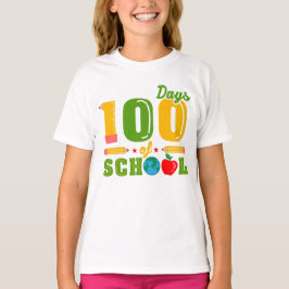 Camiseta de 100 días de Chicas escolares