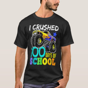 Camiseta de 100 días de colegio chicos monstruo T