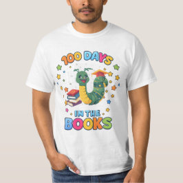 Camiseta de 100 días en los libros