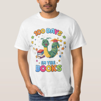 Camiseta de 100 días en los libros