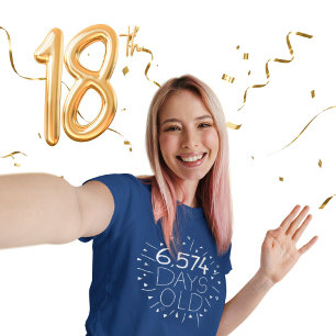 Camiseta de 18 años tu edad en días
