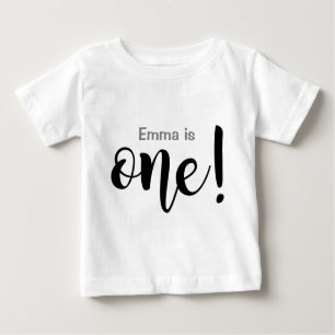 Camiseta de 1 año adaptable de la niña