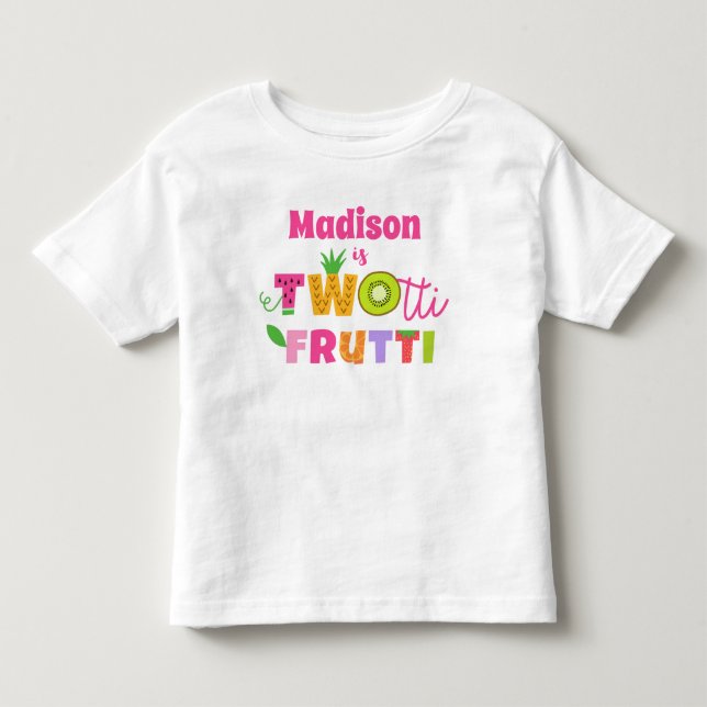 Camiseta de 2º cumpleaños de TWOtti Frutti (Anverso)
