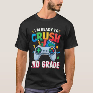 Camiseta de 2do Grado Para Niños Videojuego Ck Par