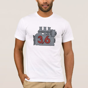 camiseta de 3,6 motores, sola imagen delantera