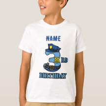 Camiseta de 3 años de la policía