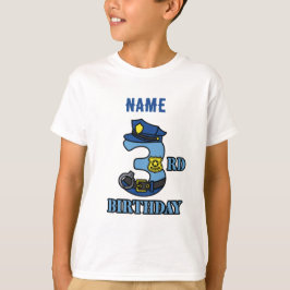 Camiseta de 3 años de la policía