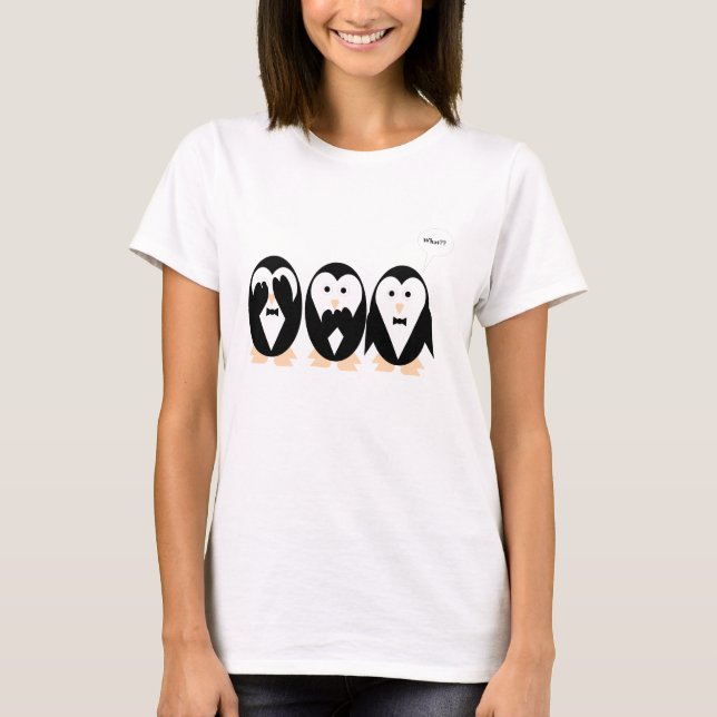 camiseta de 3 mujeres de los pingüinos (Anverso)