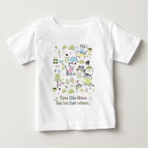 Camiseta de 3 pequeña gatitos