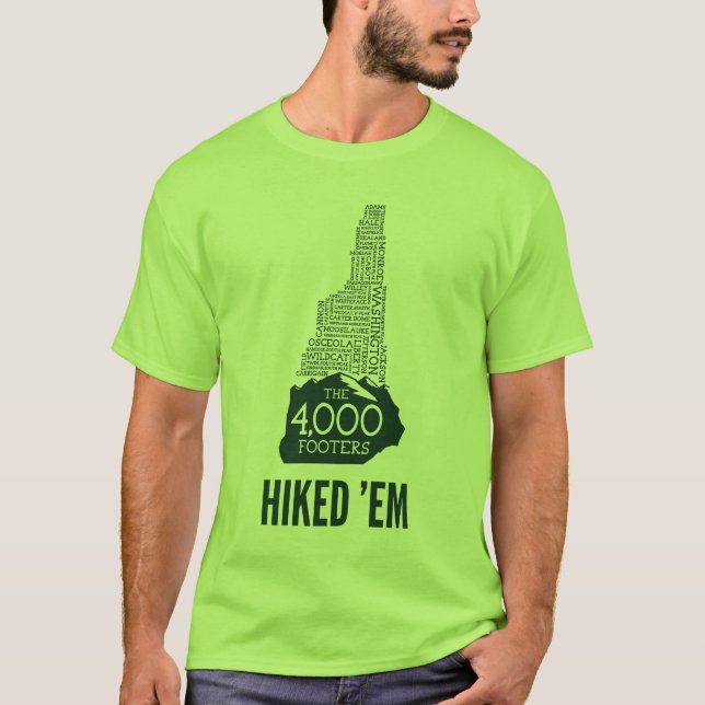 Camiseta de 4000 pies NH (logotipo verde) (Anverso)