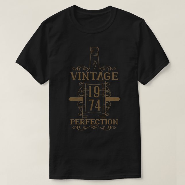 Camiseta De 48 Años De Edad La Cerveza Whiskey Nació 1 (Diseño del anverso)