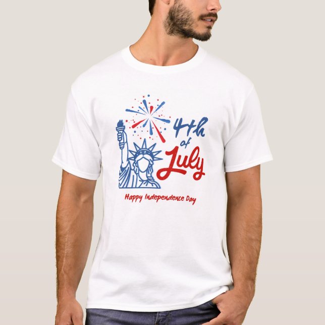 Camiseta de 4 de julio para hombres (Anverso)