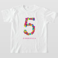 Camiseta de 5º/quinto cumpleaños