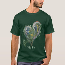 Camiseta de 528 hz de escritura de amor