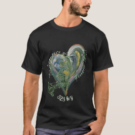 Camiseta de 528 hz de escritura de amor