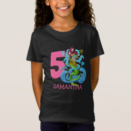 Camiseta de 5 cumpleaños de Mermaid Warrior